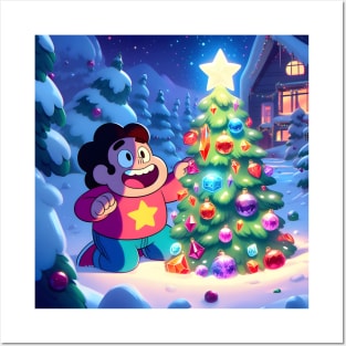 Crystal Holidays Extravaganza: Steven Universe Christmas-Inspired Art for Timeless Cartoon Designs and Festive Gems! Posters and Art